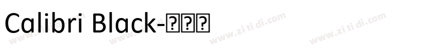 Calibri Black字体转换